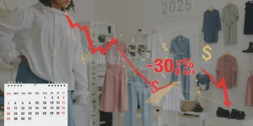 Graphic depicting apparel price drops between 15-30% in 2025