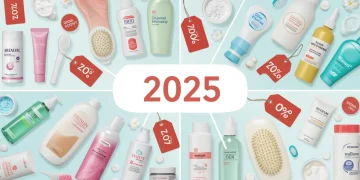 Assortment of discounted personal care products for daily use in 2025