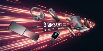 Dynamic display of popular electronics with a '3 Days Left' timer for May 2025 flash sales.