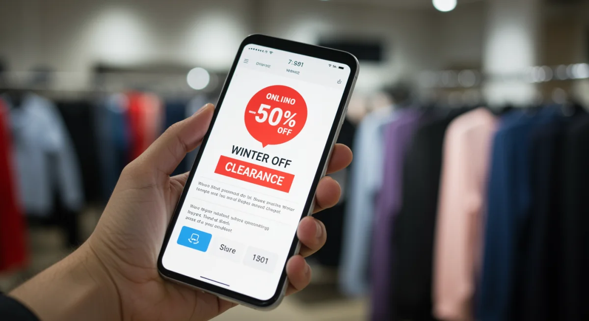 Online shopping for winter clearance apparel deals