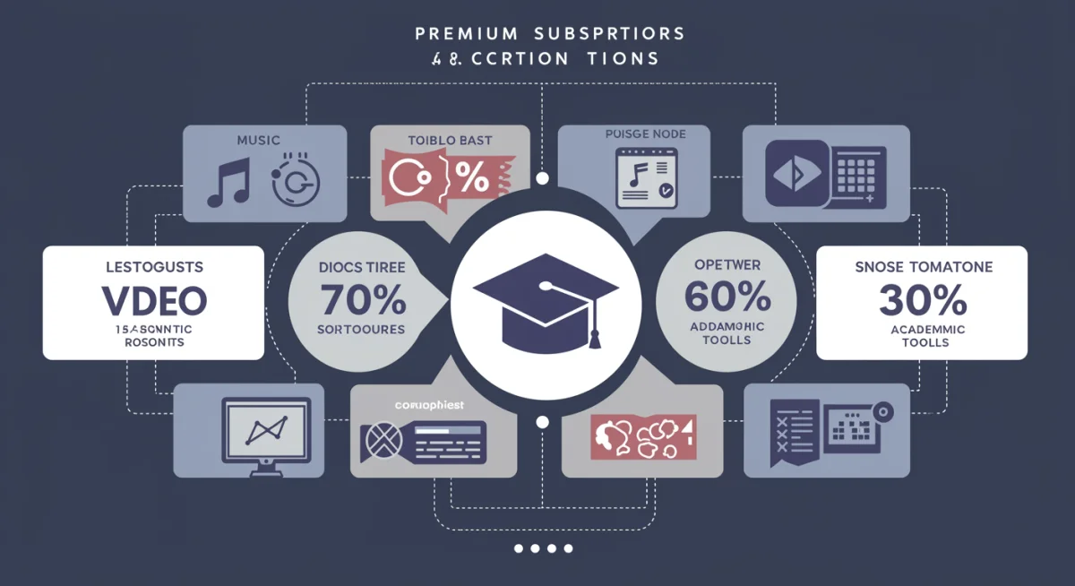 Categories of premium subscriptions with student discounts