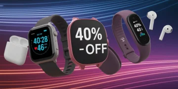 Limited-Time Offers: 40% Off Select Wearable Tech – Shop Now! Collection of modern wearable tech devices with a 40% off limited-time offer